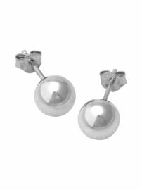 Silver ball post earring