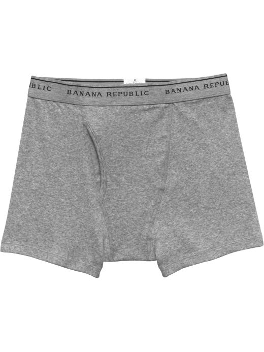 Banana Republic Men's Light Gray Heather Stretch Pima Cotton Boxer Briefs