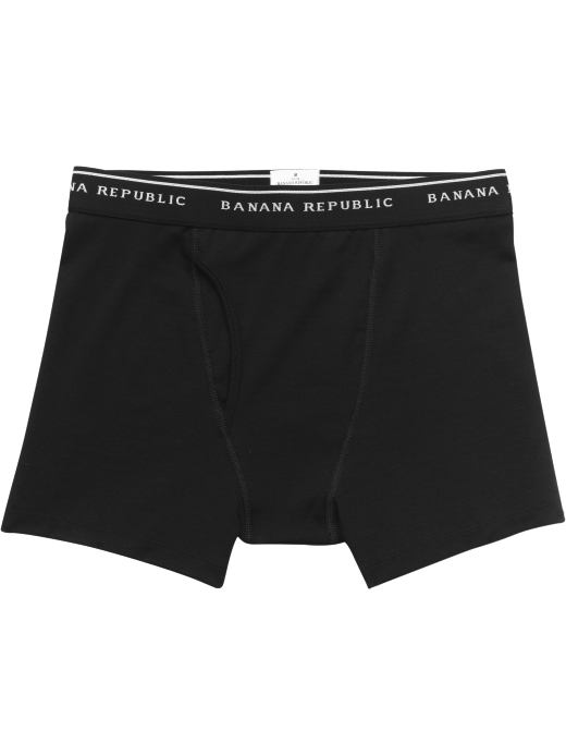 Banana Republic Men's Black Stretch Pima Cotton Boxer Briefs