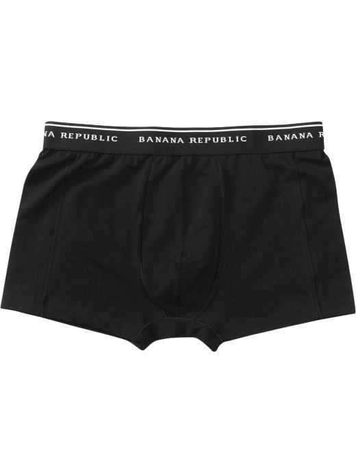 Banana Republic Men's Stretch Cotton Black Sport Trunks