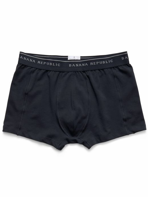 Banana Republic Men's Stretch Cotton Navy Sport Trunks