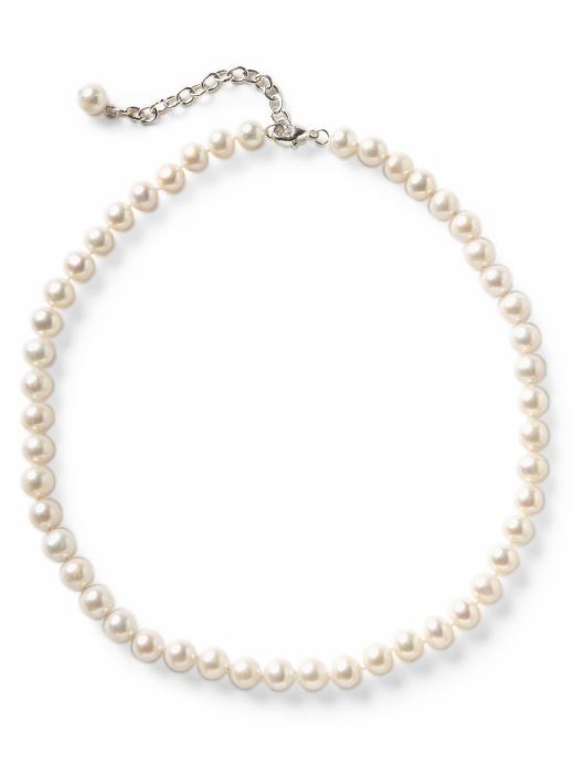Banana Republic Women's Genuine Freshwater Pearl Choker Necklace