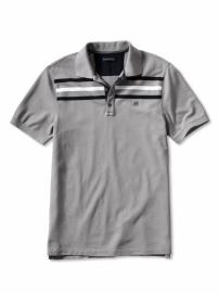 Branded chest stripe pique polo
