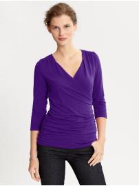 3/4-sleeve wrap tee