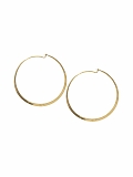 Women: Medium oblong hoop earring - Gold