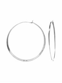 Medium oblong hoop earring