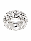 Women: Wide pavÃ© band ring - Cubic zirconia