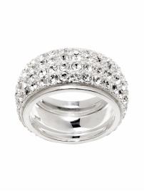 Wide pav� band ring