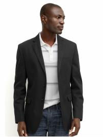 Twill two-button blazer
