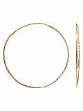 Women: Hammered hoop earring - Gold