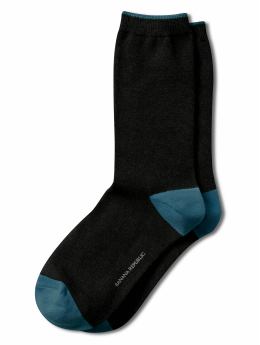 Contrast heel trouser sock