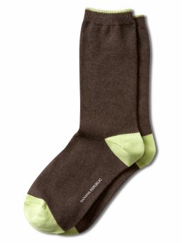 Contrast heel trouser sock