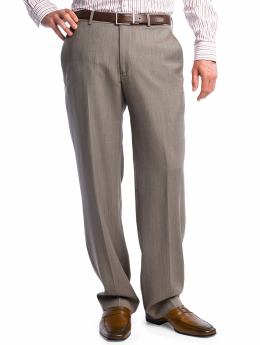 Straight lightweight wool herringbone dress pant