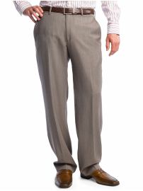 Straight lightweight wool herringbone dress pant