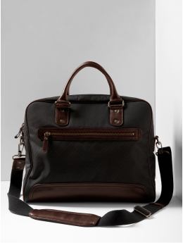 Men: Everyday nylon twill brief bag - Black