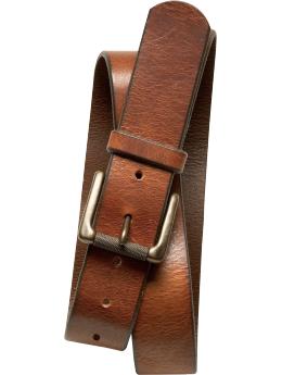 Tumbled leather belt