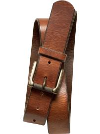 Tumbled leather belt