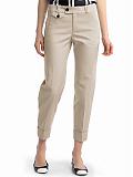 Women: Cropped cotton pant - Stone