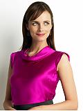 Women's tall: Tall sleeveless cowlneck top - Bright fuchsia