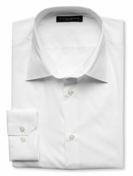 Slim fit stretch-poplin dress shirt