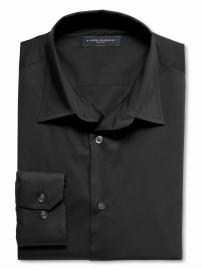 Slim fit stretch-poplin dress shirt