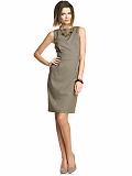 Women: Stepweave sheath dress - Brown combo