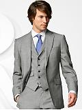 BR Monogram: BR Monogram grey box-plaid two-button suit blazer - Gray