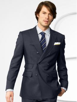 BR Monogram wool double-breasted nail-head suit blazer