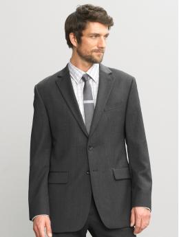 New charcoal wool two-button suit blazer New charcoal wool two-button suit blazer