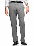 Men: Grey mini-pinstripe wool suit pant - Gray