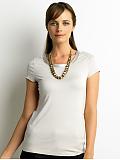 Women: Satin-trim scoopneck top - Stardust