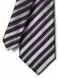 Men: Silk striped tie - Black