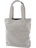 Women: Striped eco-chic tote - Denim
