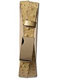 Women: Embossed leather belt - Taupe