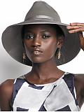 Women: Satin weekend hat - Gray