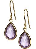 Women: Semi-precious drop earring - Purple