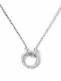 Women: Cubic zirconia ring necklace - Cubic zirconia
