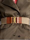 Women: Elastic clasp belt - Natural