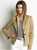 Women: Cotton blazer - Clay