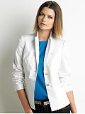 Women: Cotton blazer - White