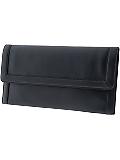 Women: Flat leather clutch - Vintage navy