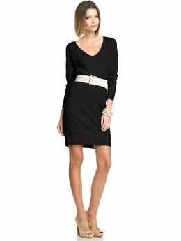Women: Back-zip sweater dress - Black