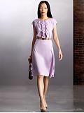 Women: Silk ruffle dress - Summer lilac