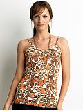 Women: Cotton floral-print camisole - Red combo