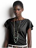 Women: Asymmetrical top - Black