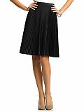 Petites: Petite accordion-pleated skirt - Black