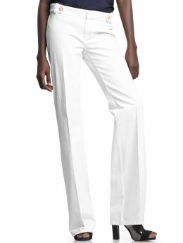 Petite classic white trouser jean