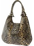 Women: Bridgeport python crescent shoulder bag - Python