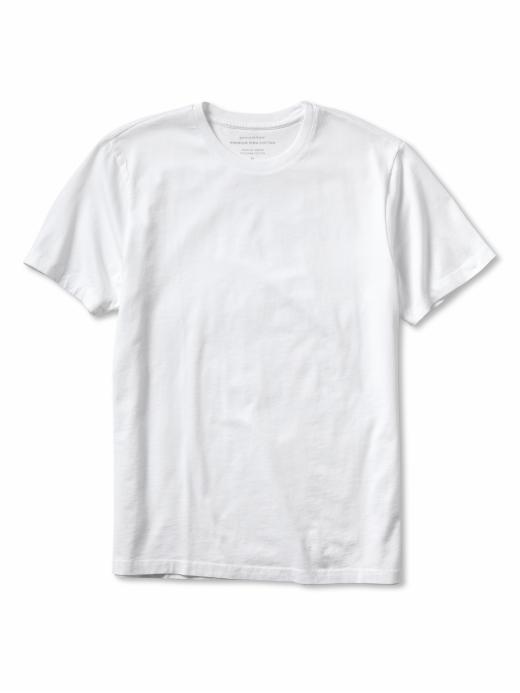 Banana Republic Men's New Pima Cotton Basic White Tee Shirt