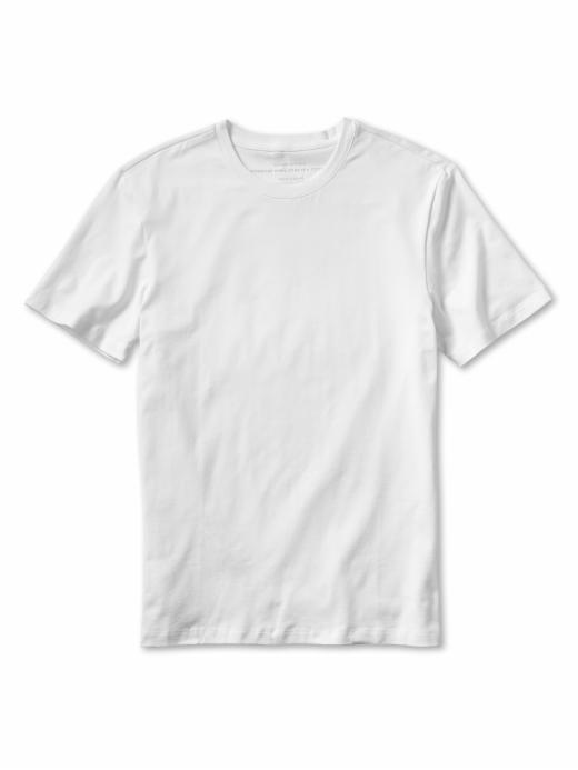 Banana Republic Men's New Stretch Pima White Cotton Basic Tee Shirt